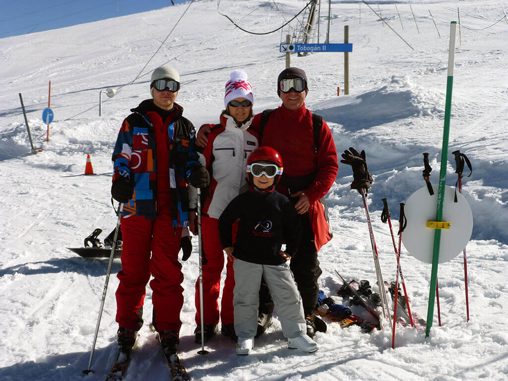 esquiar en familia