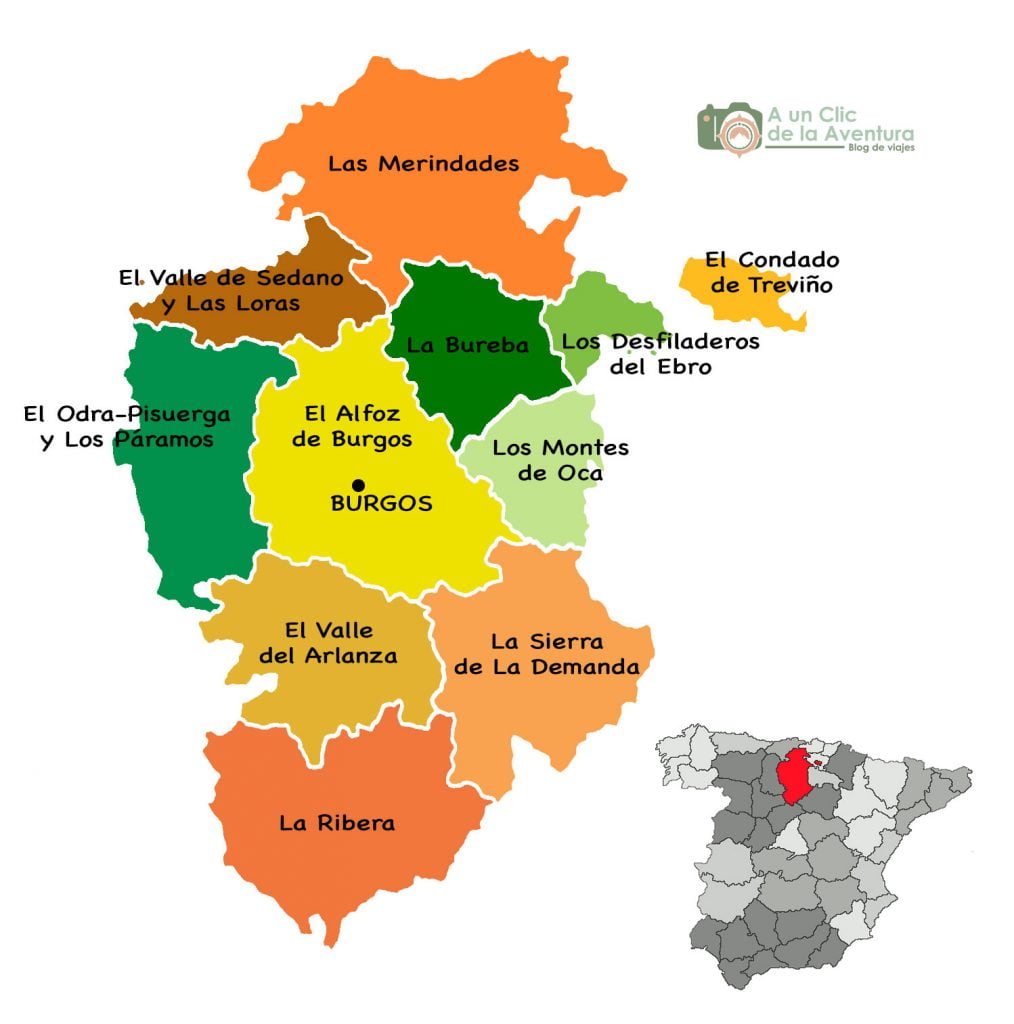 Mapa de Burgos - qué hacer en Burgos