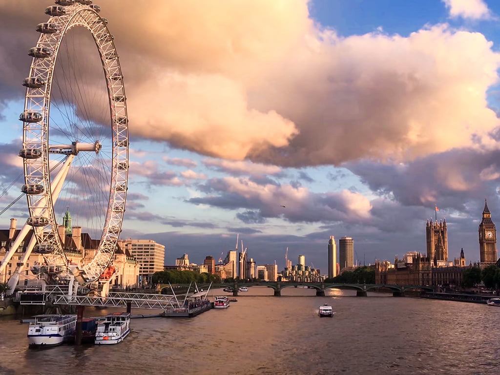 Panorámica de Londres con el London Eye