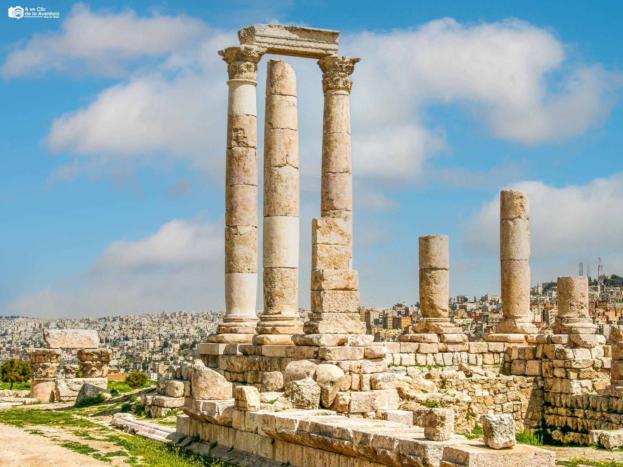 Templo de Hércules en la Ciudadela de Ammán, que ver en Jordania
