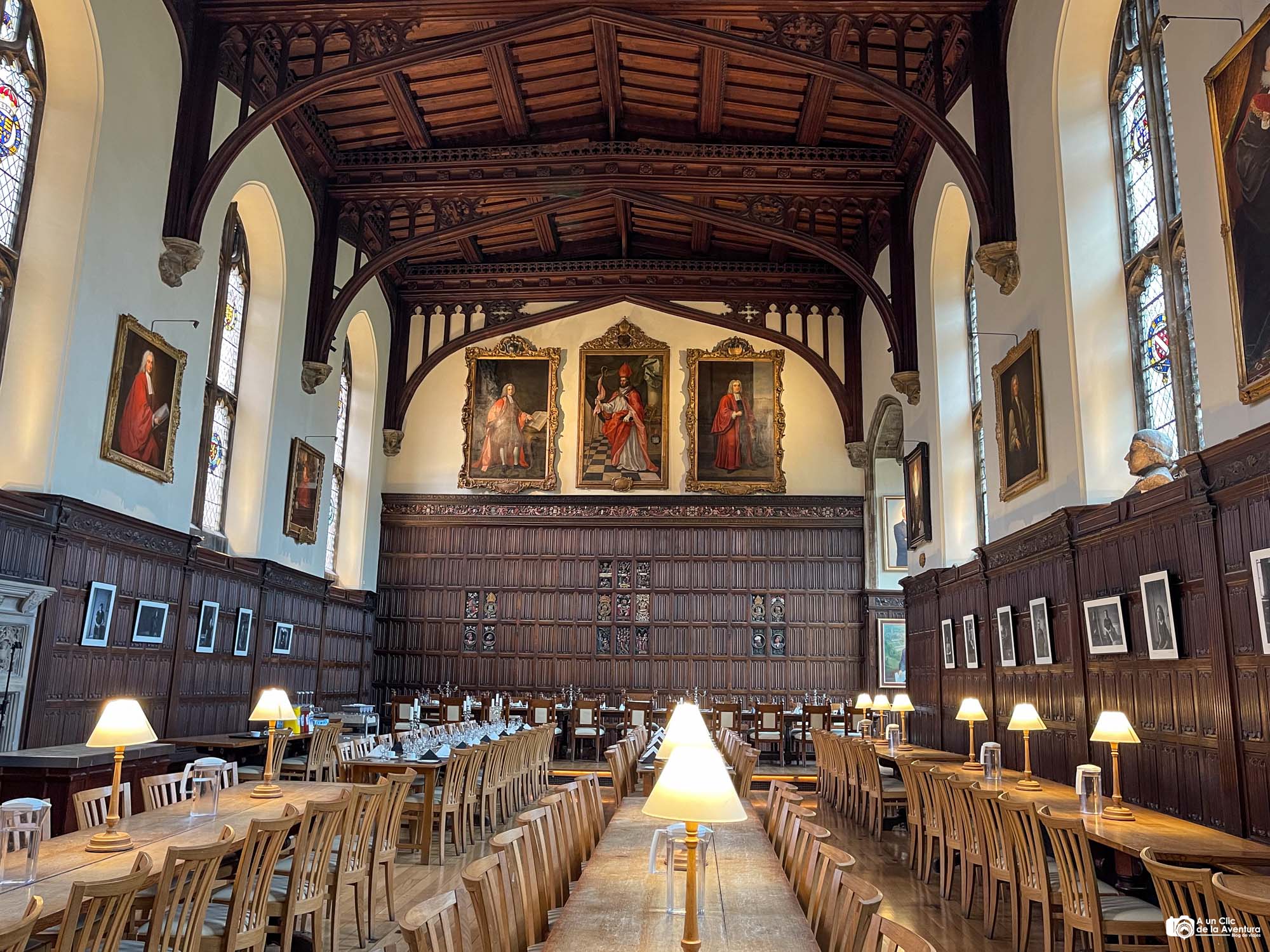 Salón del Magdalen College, qué ver en Oxford